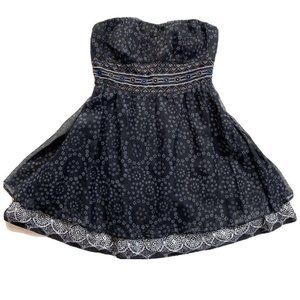 Free People Embroidered Festival Bodice Mini Dress
